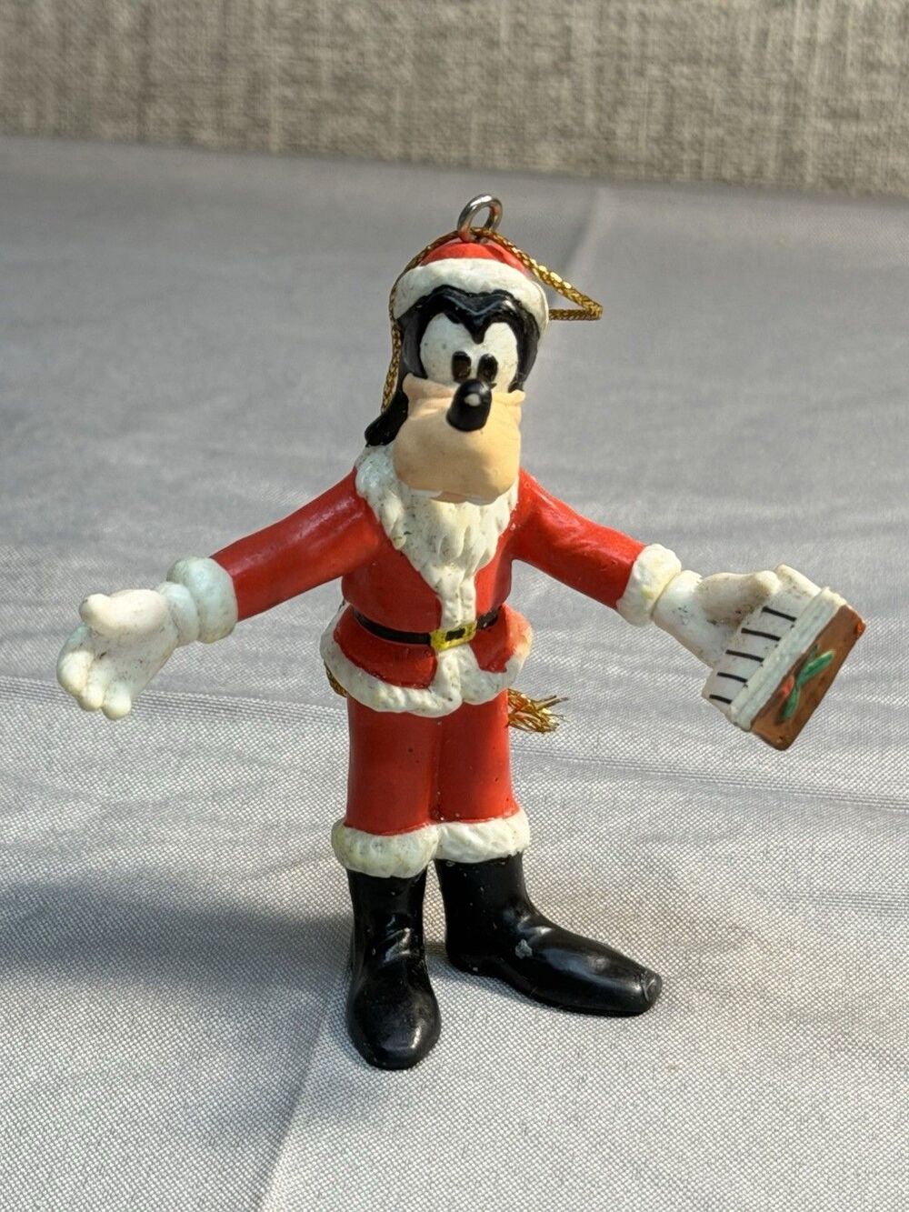 Walt Disney PVC Mickey Mouse's Goofy as Santa Claus ornament